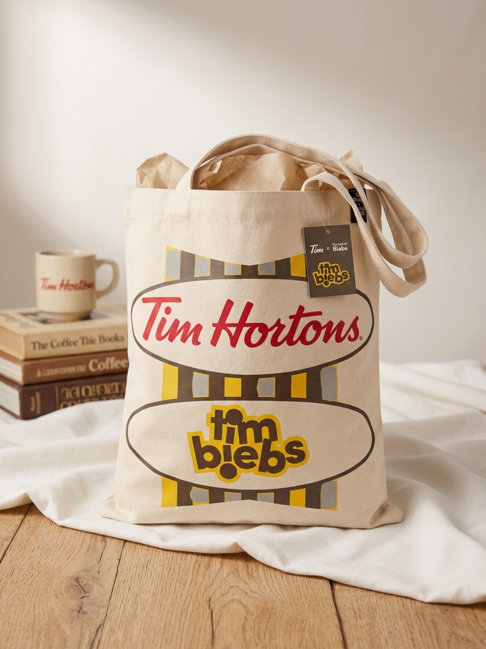 Tim Hortons Canvas Tote/Shoulder Bag Tim Hortons x Justin Bieber Collectible